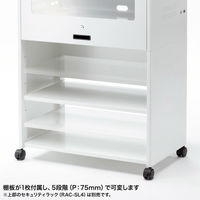 セキュリティラック用スタンド 大 幅800×奥行490×高さ670mm ホワイト RAC-SL4STN 1個（直送品）