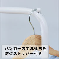 YAMAZEN ハンガーラック パイプハンガー キャスター付き 幅60×奥行43×高さ150cm BTH-S(MWH) 1個