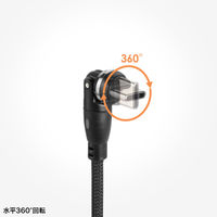 USB Type-Cケーブル 1.8m コネクタ540°回転 PD100W 1本 サンワサプライ