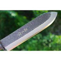 トヨクニ キャンプ剣鉈 遊焚火 6寸・土佐オリジナル白鋼 黒槌目 黒鉄ツバ輪 クルミ柄 tygr230410-039 1本（直送品）