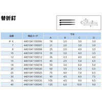 山喜産業 和釘 替折釘 #8(8分) 4401041100008 1袋(100本入)（直送品）