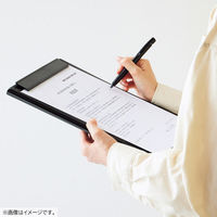 リヒトラブ クリップファイル<エアークッション> A4 黒 捺印対応 アンケートボード F2661-24 1冊