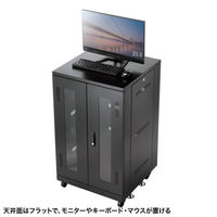 サンワサプライ 19インチラック(18U) 幅600×奥行600×高さ1030mm ブラック CP-SVNA1860BK 1台（直送品）
