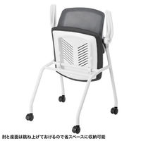 サンワサプライ 平行スタッキングミーティングチェア 幅595×奥行585×高さ840mm グレー SNC-ST10GY 1セット(2脚入)（直送品）
