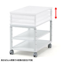 サンワサプライ 複合機向けサイドラック 幅350×奥行600×高さ400～550mm ホワイト LPS-F120 1個（直送品）