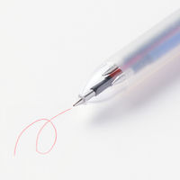 無印良品 こすって消せる3色ボールペン ノック式 半透明 0.5mm 黒/赤/青 良品計画