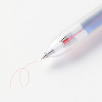 無印良品 こすって消せる3色ボールペン ノック式 半透明 0.38mm 黒/赤/青 良品計画