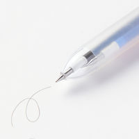 無印良品 こすって消せる3色ボールペン ノック式 半透明 0.38mm 黒/赤/青 1セット（1本×5） 良品計画