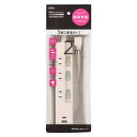 オーム電機 3口2m節電タップPD23ーW 00-1011 1個