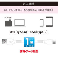 オーム電機 USB A TO C L10KACーW 01-7181 1個