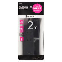 オーム電機 2口2mタップPD23ーK 00-1004 1個（直送品）