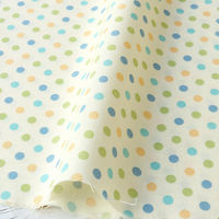 日本紐釦 ドット柄 スケア プリント生地 ブラック×白 HS1284-8-7M 1カット(110cm×7m)（直送品）