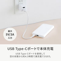 オウルテック 薄型モバイルバッテリー 10000mAh 厚さ14.2mm 15W出力 OWL-LPB10013-WH 1個