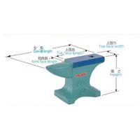 エスコ 175mm/ 3.0kg [鋳鉄製]アンビル EA525ZZ-11A 1個（直送品）