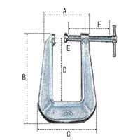 エスコ 0ー 75mm/114mm シャコ万力(ロングリーチ) EA526WD-75 1個（直送品）