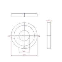 ジョー・プリンス竹下 車輪ストッパーゴム S PC-250-3 1個 65-1836-78（直送品）