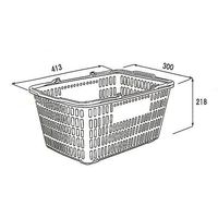 大和産業 買い物かご ナチュラル把手エバーグリーン 5個入 SL-7 1セット(5個) 65-5552-47（直送品）