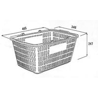 大和産業 買い物かご ライトグレー 5個入 SL-8 1セット(5個) 65-5552-50（直送品）