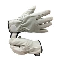 小野商事 豚床革手袋 マジックテープ アテ付 Mサイズ AG547-M 1双 65-0306-89（直送品）