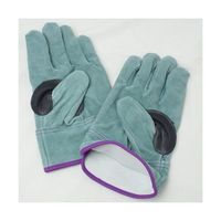 小野商事 牛床革手袋 オイル加工 外縫い 内綿 玄武 Lサイズ AG4819-L 1双 65-0306-74（直送品）