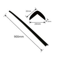 カーボーイ 安心クッションL字型 STRONG 屋外対応 細 ブラック 761 1個 64-9105-63（直送品）