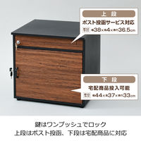 山善 YAMAZEN 宅配ボックス 2枚扉 TPB-2（M） （上段:ポスト投函サービス対応 下段:宅配商品投入可能） 1台