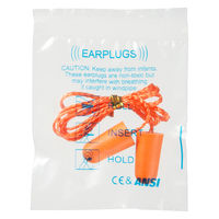 【耳栓】丸紅フォレストリンクス「現場のチカラ」耳栓 紐つき オレンジ 1セット（10組：1組×10袋） オリジナル