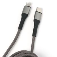 USB Type-C & Lightningケーブル（2m） ブラック LAKOLE/ラコレ