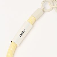 スマホハンドストラップ ストライプ×イエロー LAKOLE/ラコレ
