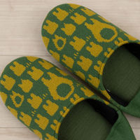 センコー となりのトトロ トトロかかとニット スリッパ 約22-24cm グリーン TOB231012 1足（直送品）