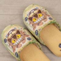 センコー となりのトトロ かけあし 子供用 スリッパ 約16.5-18cm グリーン TOB230401 1足（直送品）