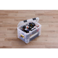 【バックルコンテナ】アイリスオーヤマ コンテナ コンテナボックス 密閉バックルコンテナ 容量19.5L MBR-21R クリア 1箱（3個入）