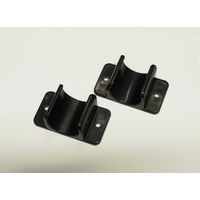 【さすまた】角利産業 さすまた こない手U型 ブラック 壁取付フック付 4857 1セット