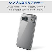 Google Pixel 8a ケース ハイブリッド 衝撃吸収 クリア PM-P241HVCKCR エレコム 1個