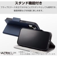 Google Pixel 8a ケース レザー 手帳型 超軽量 ネイビー PM-P241PLFUNV エレコム 1個