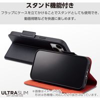 AQUOS wish4 ケース レザー 手帳型 超軽量 薄型 黒 PM-S241PLFUBK エレコム 1個