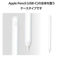 エレコム アップルペンシル専用(USB-C)/細軸タイプ/スリムグリップ/ケースタイプ/クリア TB-APEUCNBSCR 1個