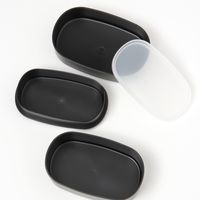 オーバル型2段ランチボックス ダークグレー LAKOLE/ラコレ