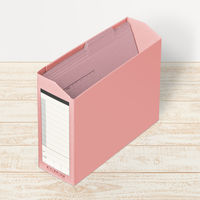 プラス ボックスファイル ダンボックス A4ヨコ横 ピンク FLー021BF 87325 1冊（直送品）