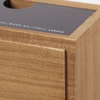 スタッキングウッドストレージボックス（M） ブラック LAKOLE/ラコレ