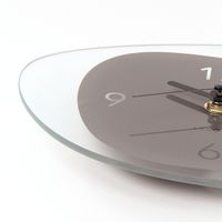 アシンメトリーガラス掛け時計 チャコール LAKOLE/ラコレ