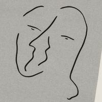 ファブリックポスター（ヒト） グレー LAKOLE/ラコレ