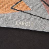 幾何学柄ジャカードタペ チャコール LAKOLE/ラコレ