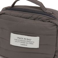 【LAKOLE/ラコレ】 キルティングハンドル付きポーチ ブラック