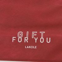 不織布巾着ギフトバッグ（S） レッド 1セット（2個） LAKOLE/ラコレ
