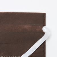 不織布巾着ギフトバッグ（S） ブラウン 1セット（2個） LAKOLE/ラコレ