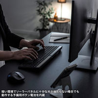 サンワサプライ ソーラー充電Bluetoothキーボード SKB-BTEC1BK 1個