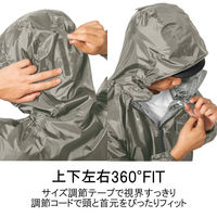【レインウェア】Makku レインスーツ 上下セット 合羽（カッパ） グレージュ L AS-5110 1着