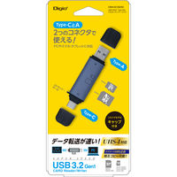 ナカバヤシ USB3.2 C&A アルミカードリーダー グレー CRW-DC3SD92GY 1個