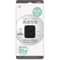 ナカバヤシ 20W PDアダプタ ブラック JYU-ACU011BK 1個